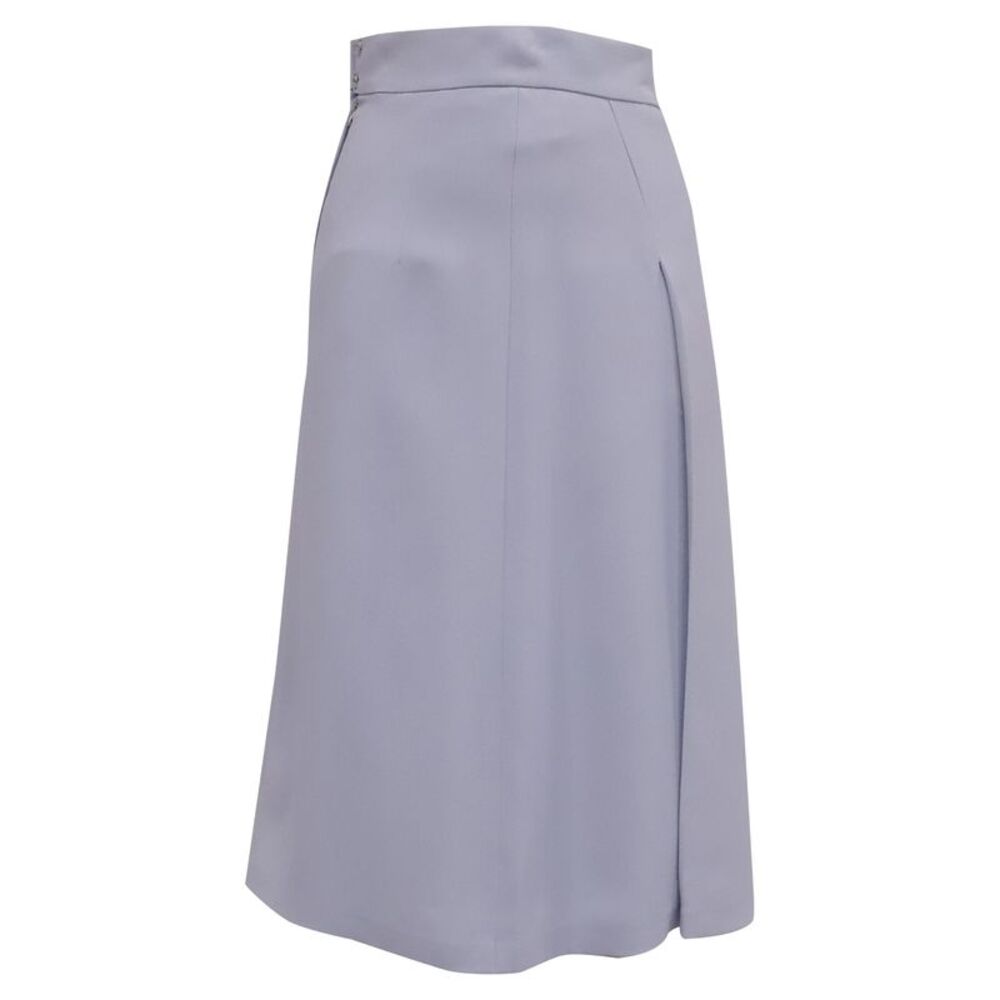 Dolce & Gabbana Pleated Midi Skirt in Light Blue Viscose
